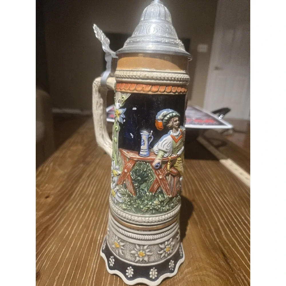 Vintage GERZ W Germany Musical Beer Stein MAPSA Pewter Lid 11